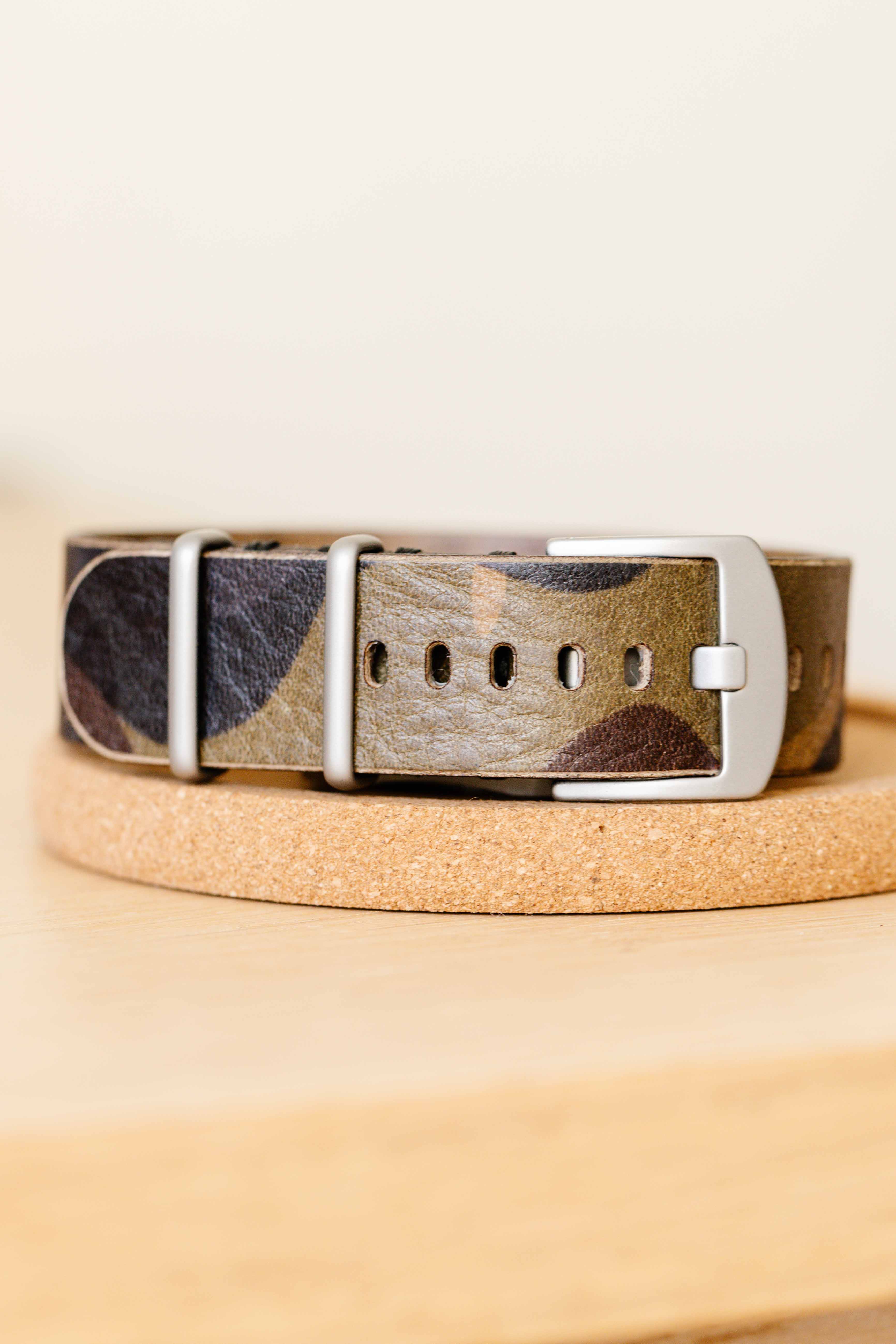 Single Pass Watch Strap - Camouflage Olive