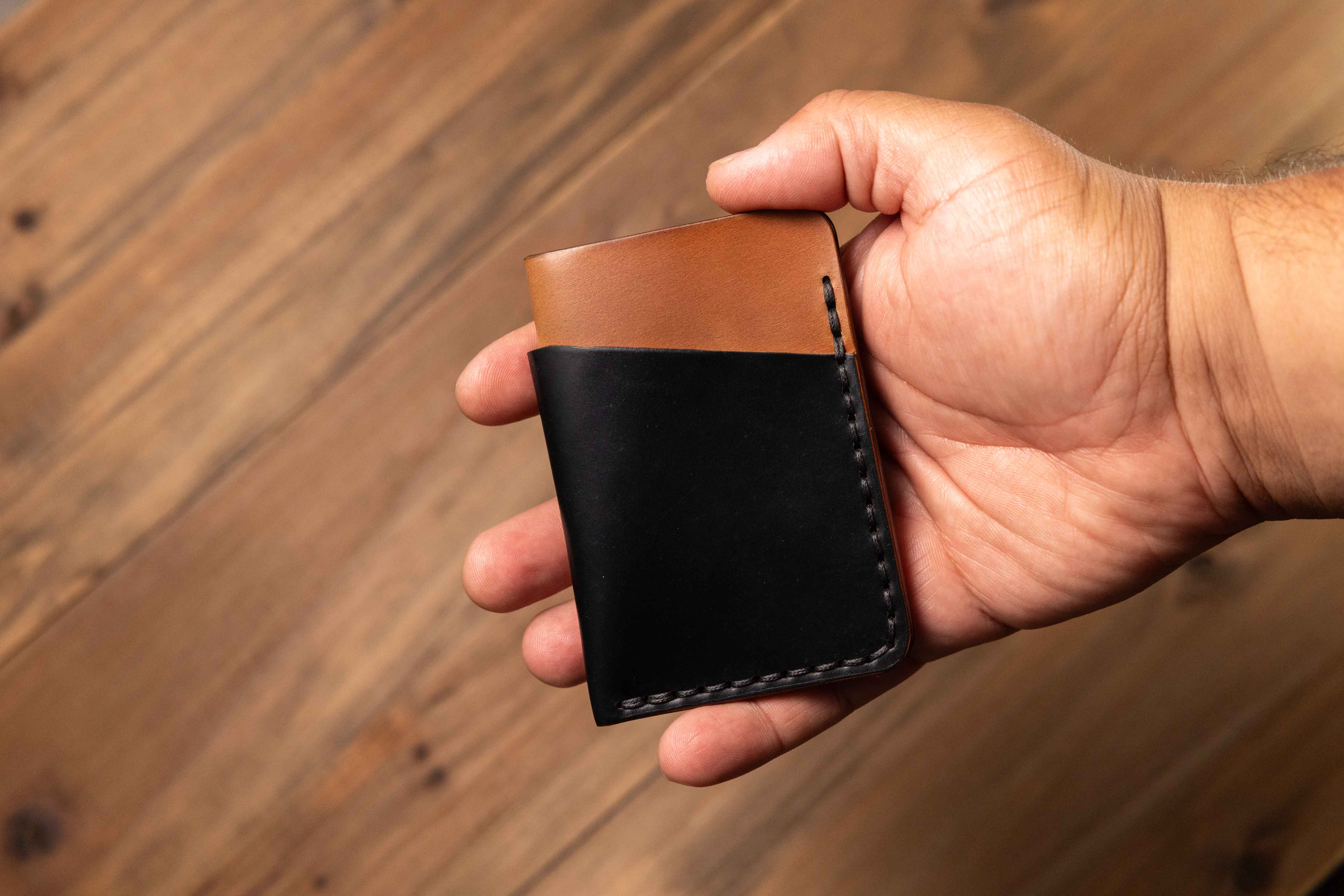 The Lone Pine - Black & Natural Horween Shell Cordovan