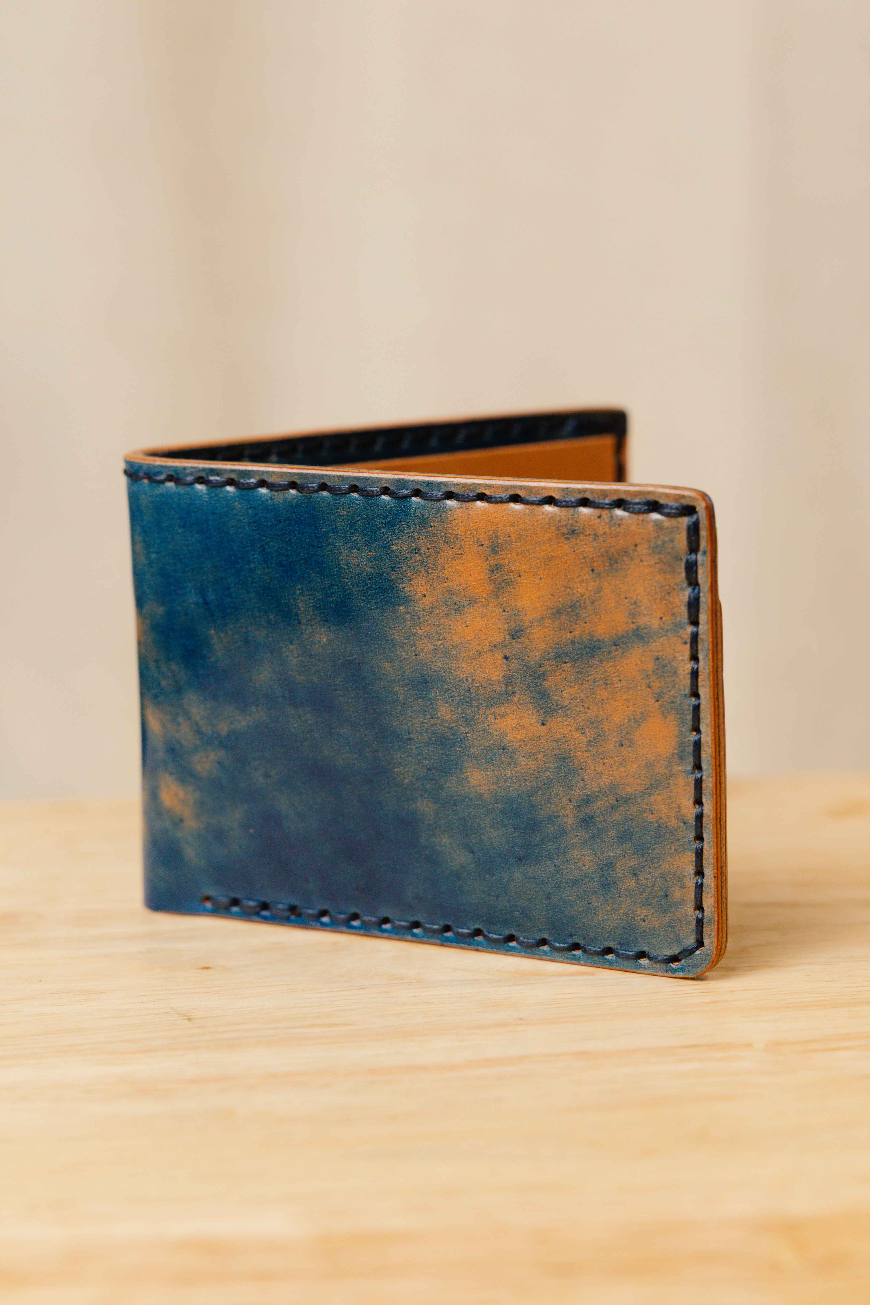 The Sequoia Billfold - Blue Marbled ROCADO Shell Cordovan