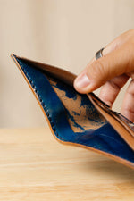 Load image into Gallery viewer, The Sequoia Billfold - Blue Marbled ROCADO Shell Cordovan
