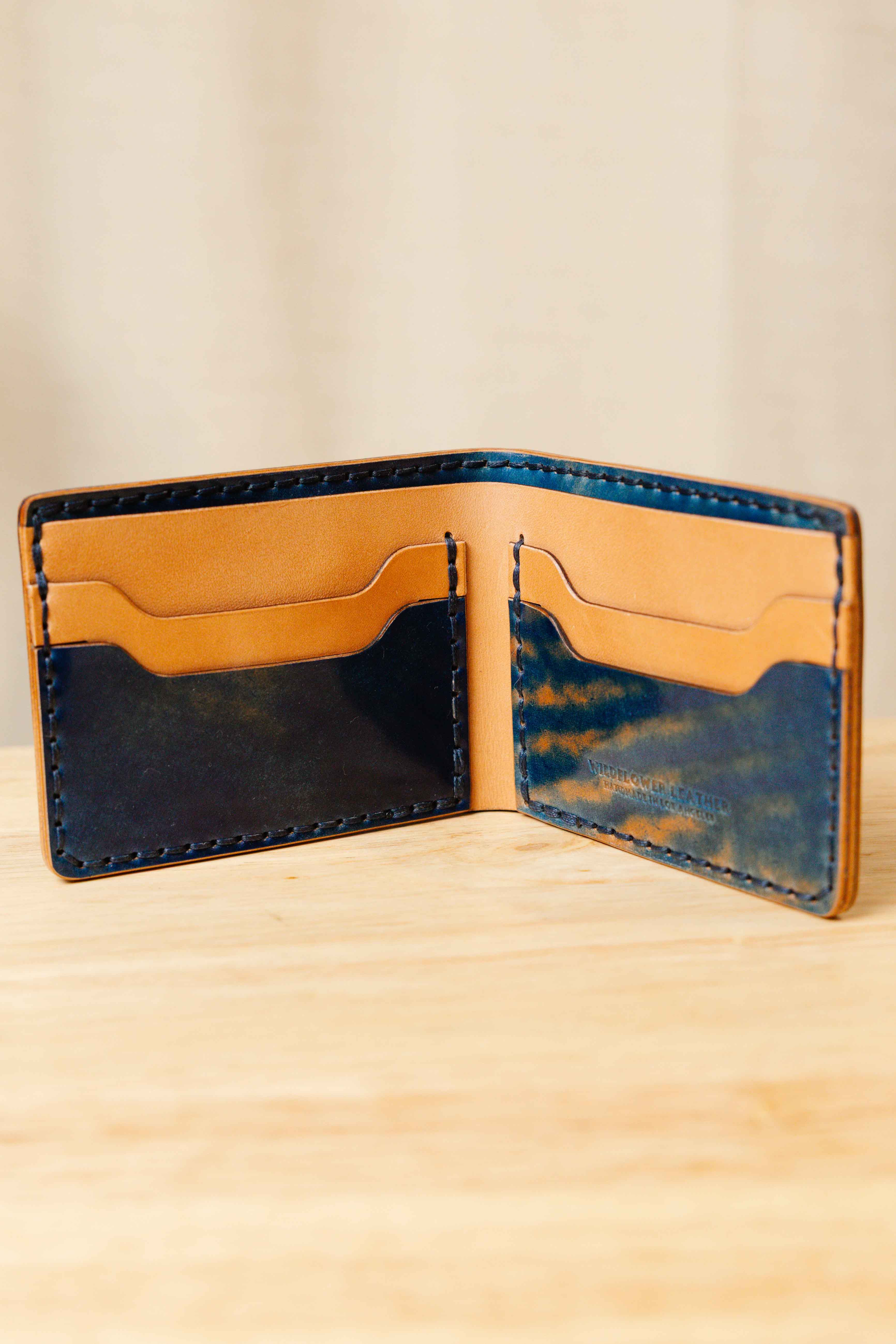The Sequoia Billfold - Blue Marbled ROCADO Shell Cordovan