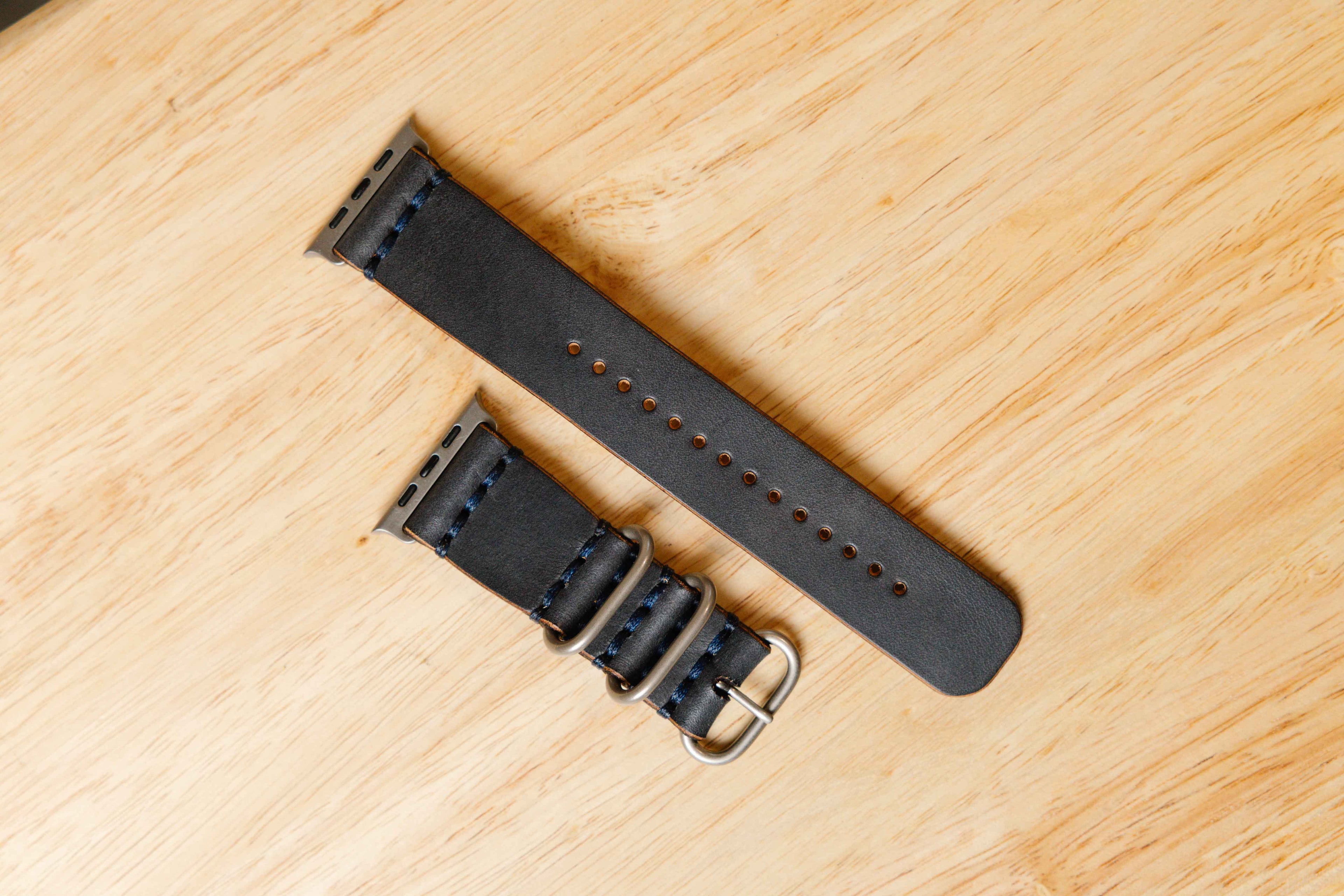 Apple Watch Ultra Leather Band One Off Navy