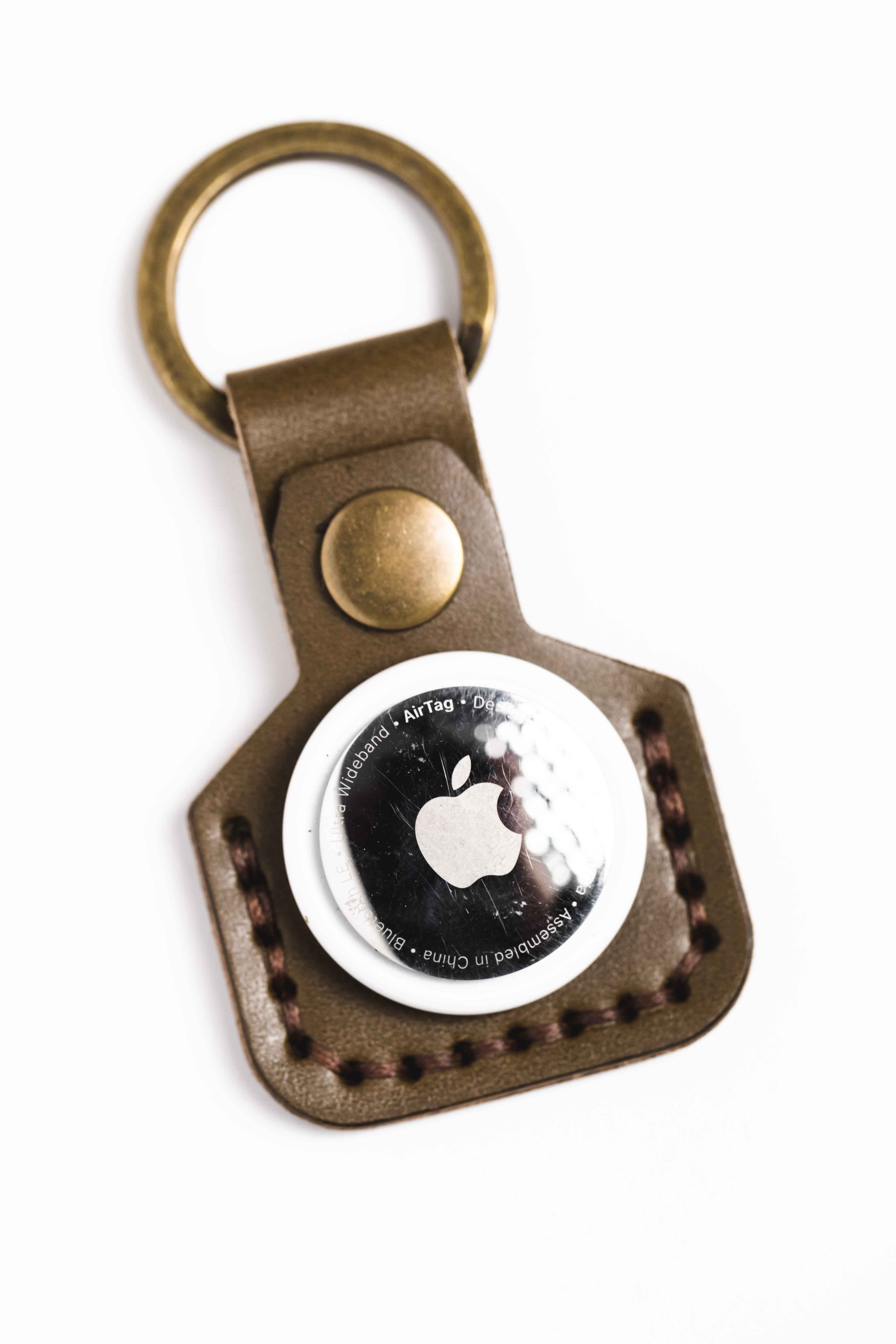 Leather AirTag Keychain