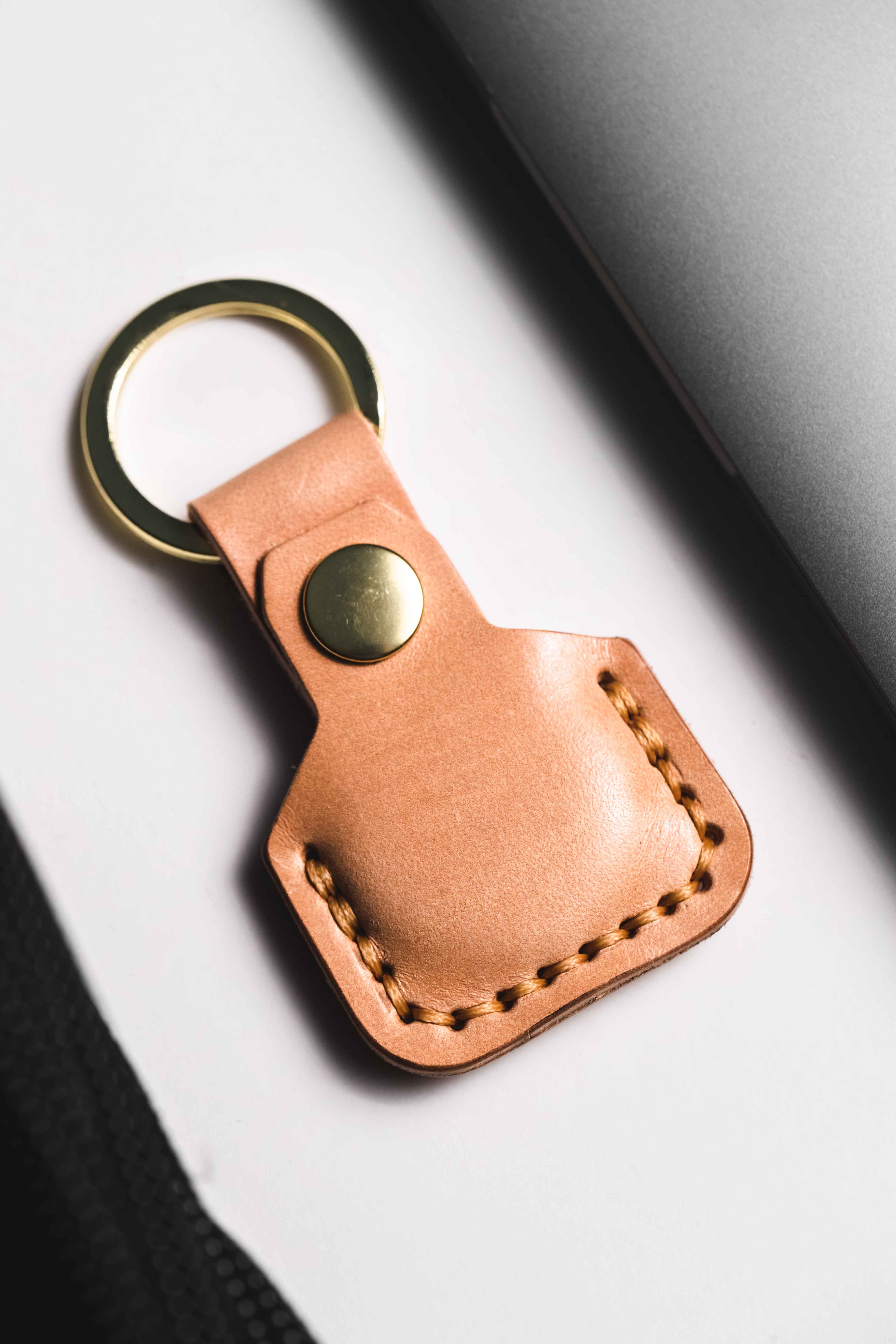 Leather AirTag Keychain