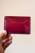 The Mojave Card ID - Horween Shell Cordovan Marbled Ultraviolet # B