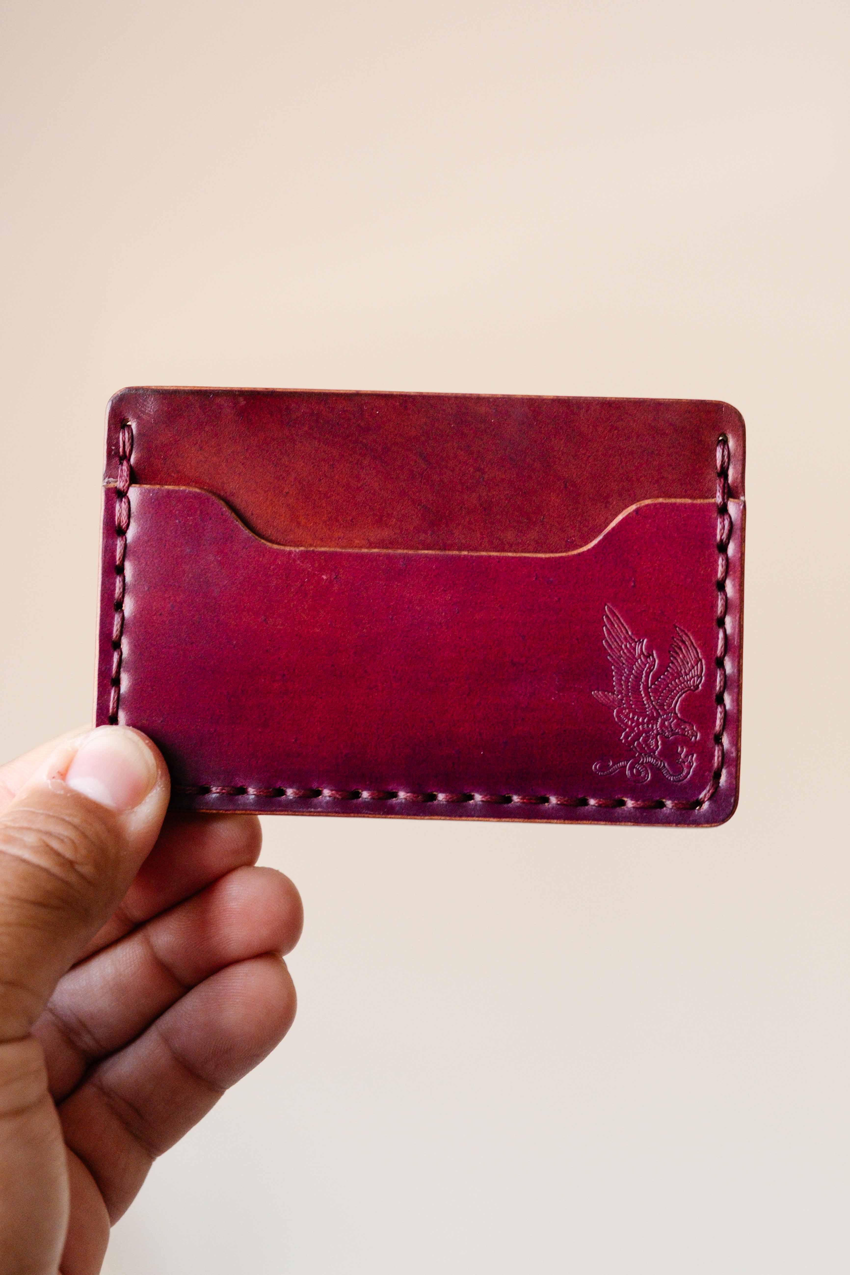 The Mojave Card ID - Horween Shell Cordovan Marbled Ultraviolet # B