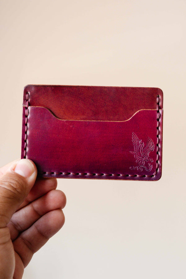 The Mojave Card ID - Horween Shell Cordovan Marbled Ultraviolet # B