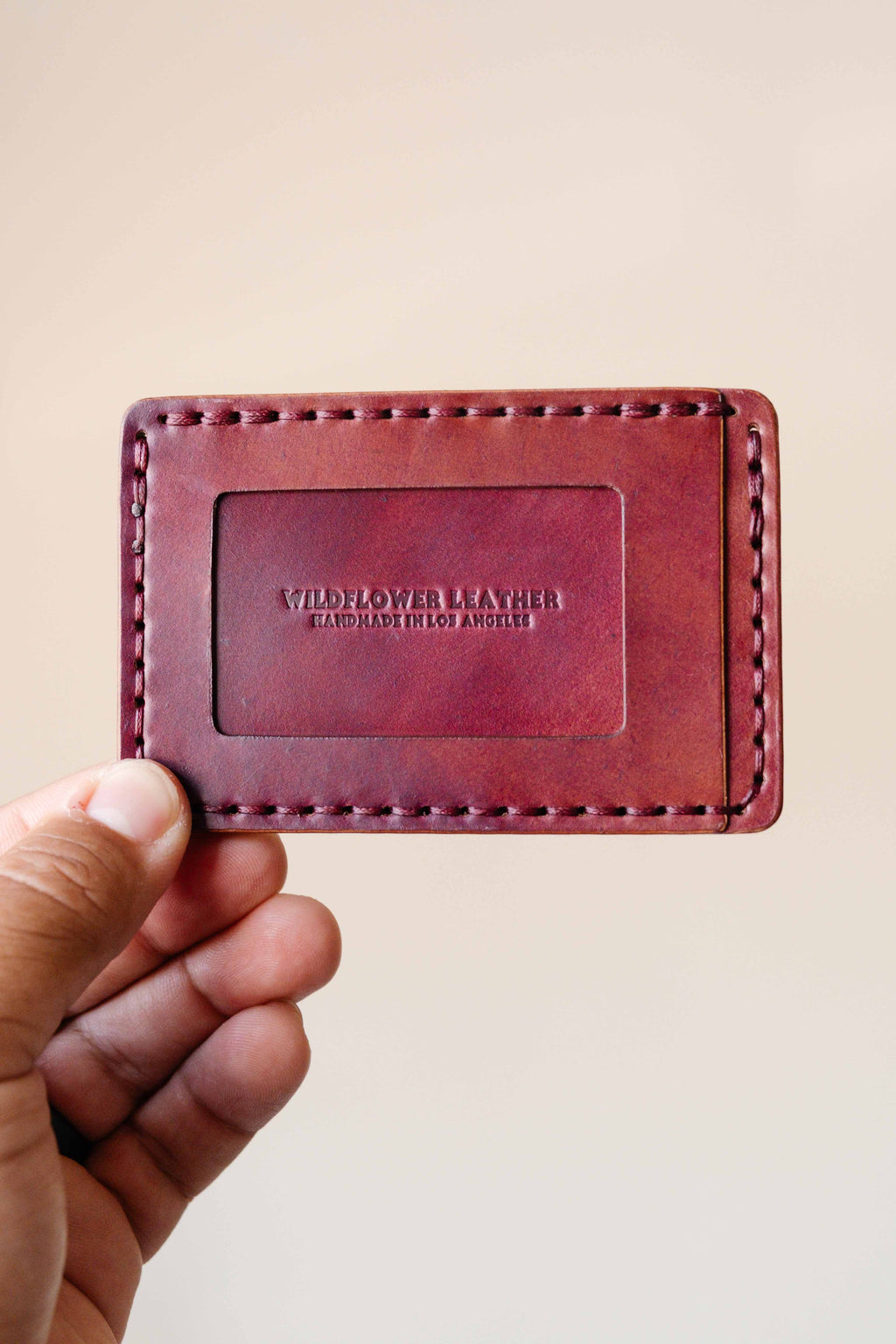 The Mojave Card ID - Horween Shell Cordovan Marbled Ultraviolet # B