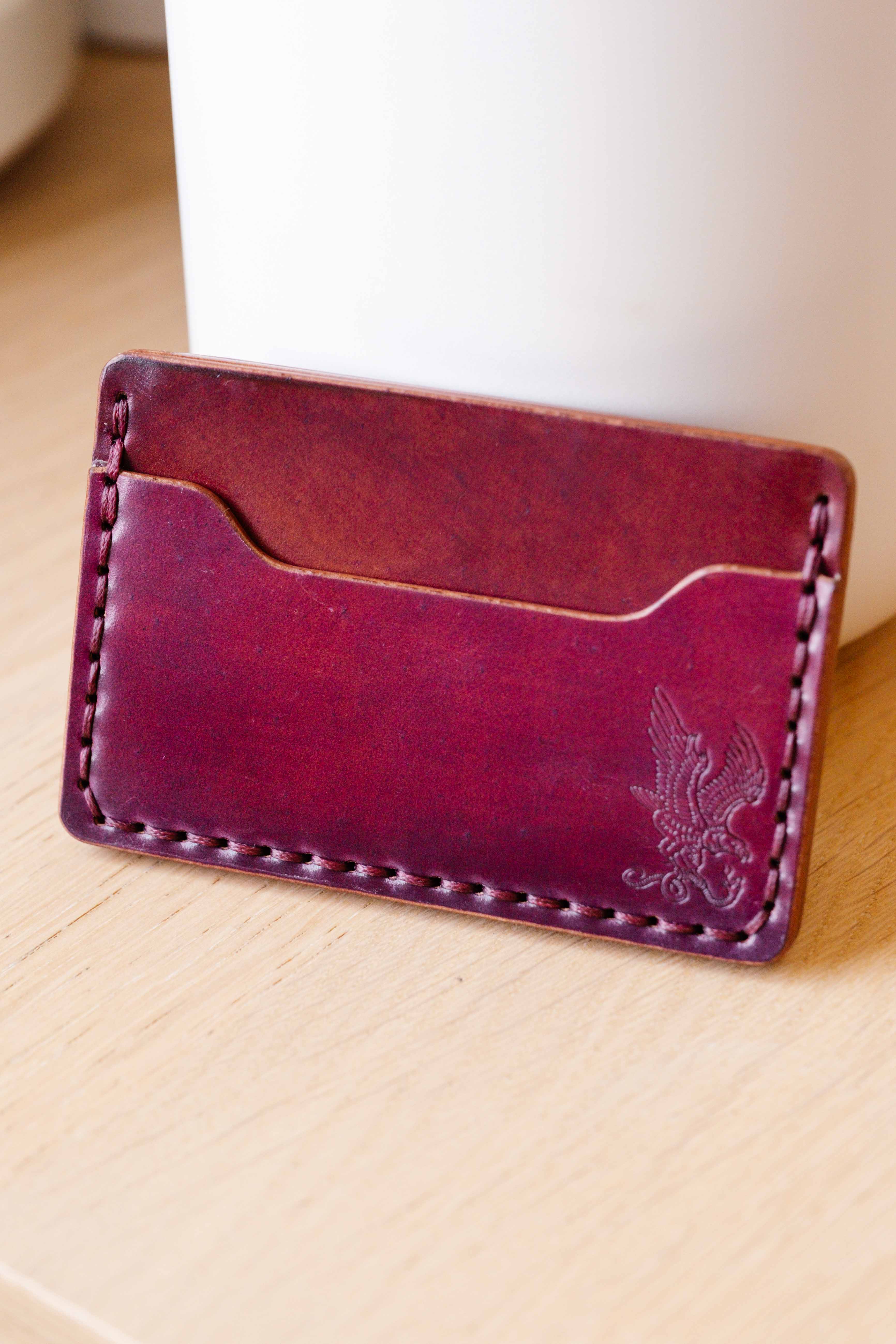 The Mojave Card ID - Horween Shell Cordovan Marbled Ultraviolet # B