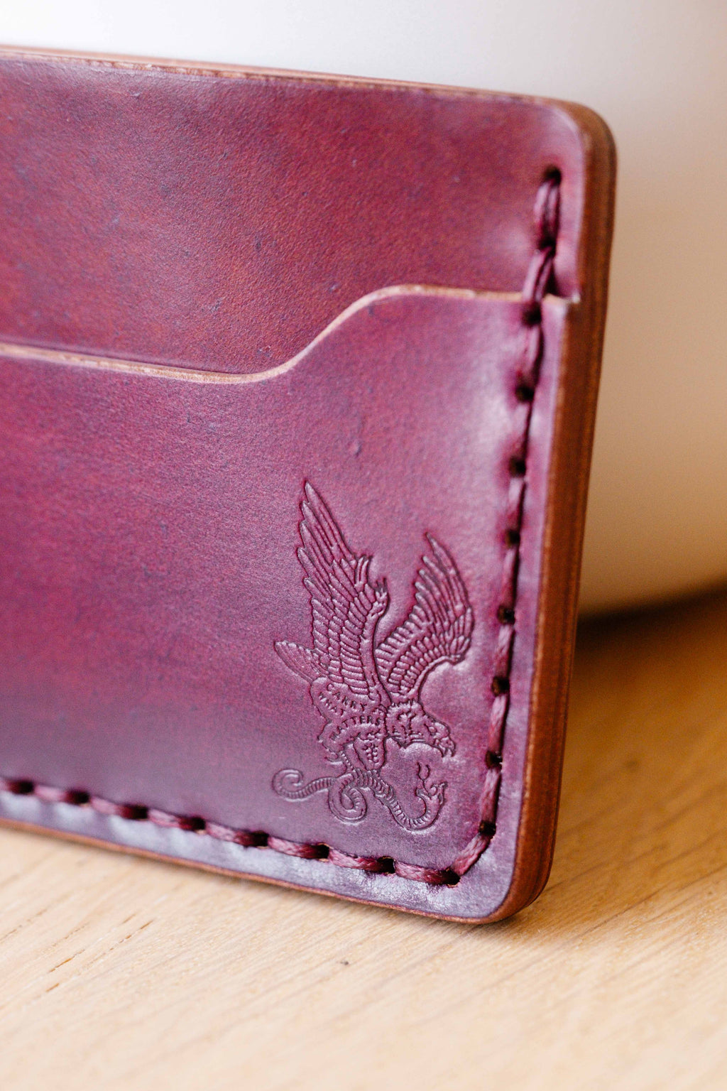 The Mojave Card ID - Horween Shell Cordovan Marbled Ultraviolet # B