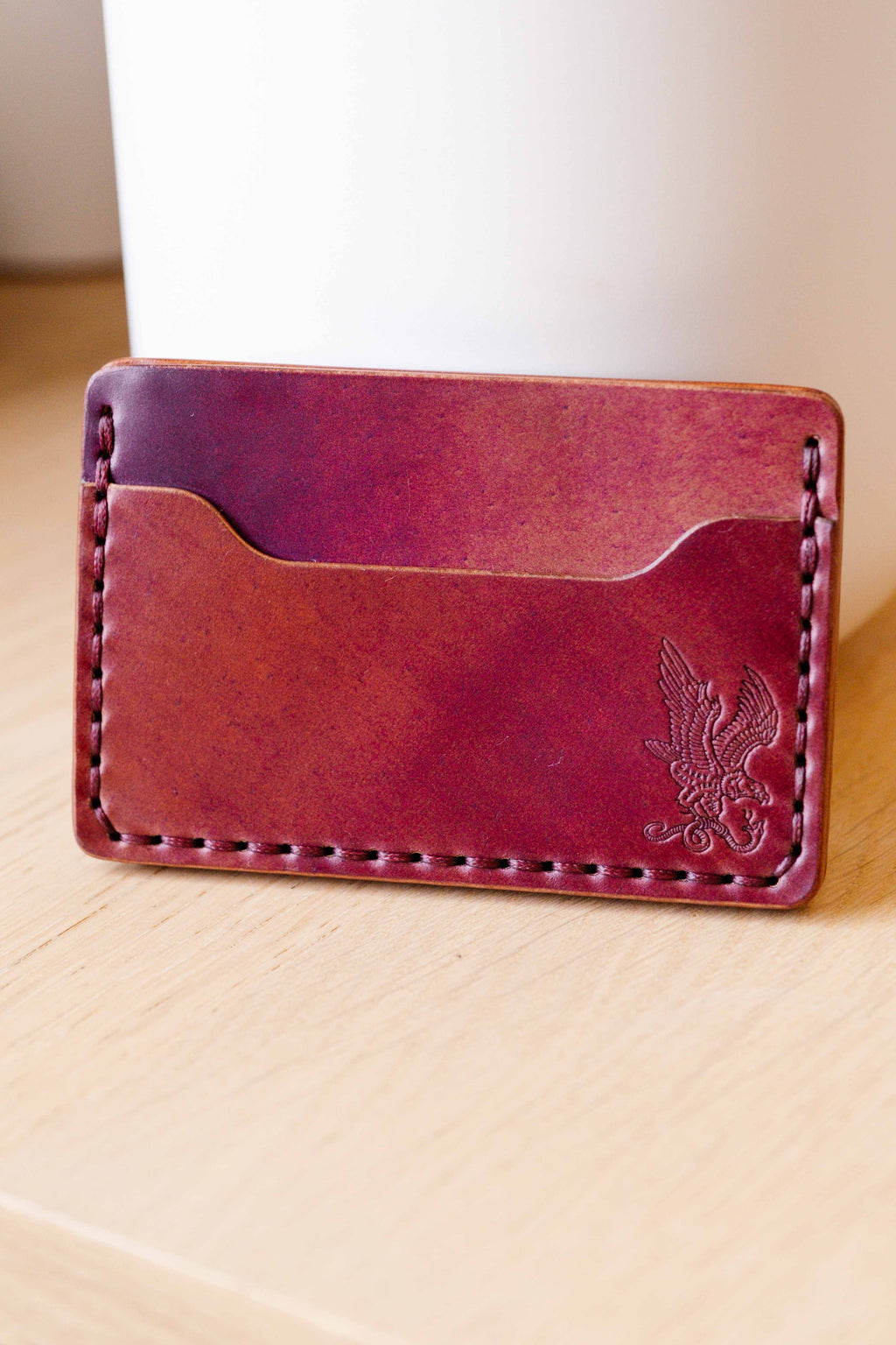 The Mojave Card ID - Horween Shell Cordovan Marbled Ultraviolet # A