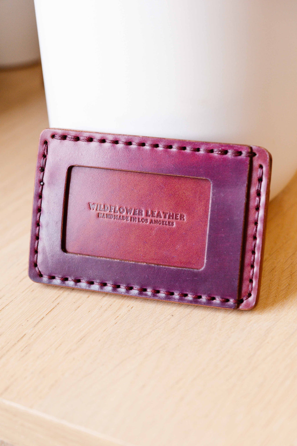 The Mojave Card ID - Horween Shell Cordovan Marbled Ultraviolet # A