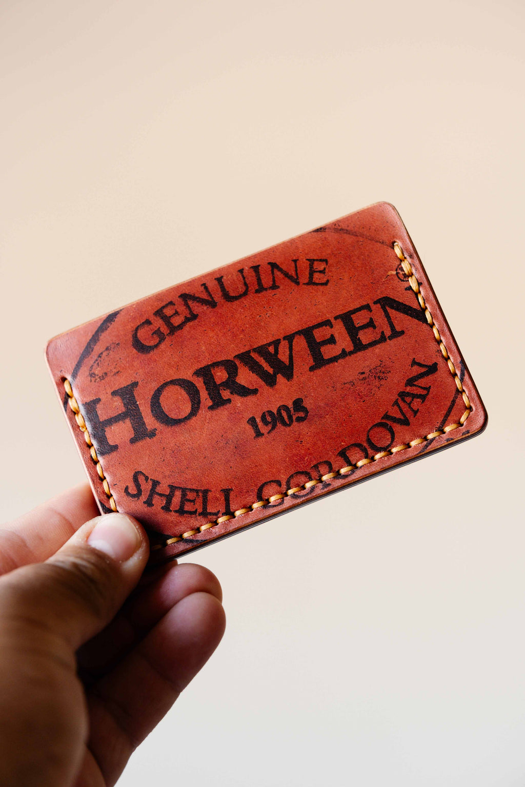 The Mojave Card Minimal - Horween Shell Cordovan Marbled Ultraviolet